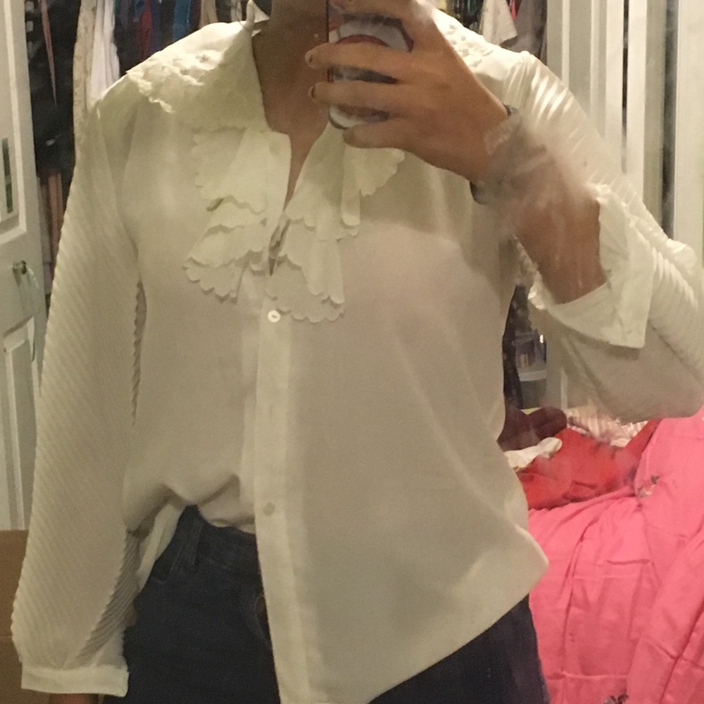 Ruffled vintage blouse